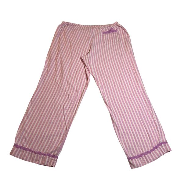 Victoria's Secret Stripe Pajama Set Size Large Cotton Loungewear Casual Colorful - Picture 8 of 13